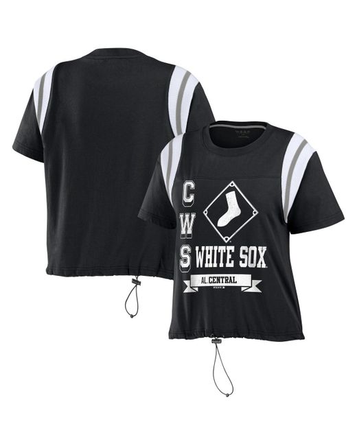 Wear By Erin Andrews Distressed Chicago White Sox Cinched Colorblock T-shirt