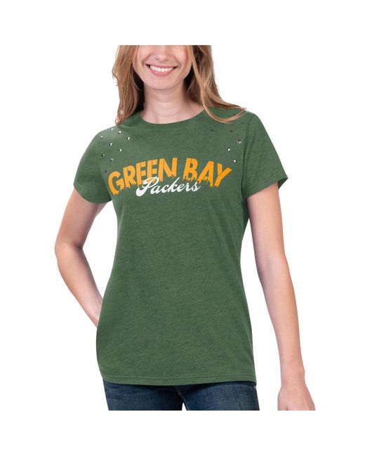 G-iii 4her By Carl Banks Heathered Bay Packers Main Game T-shirt