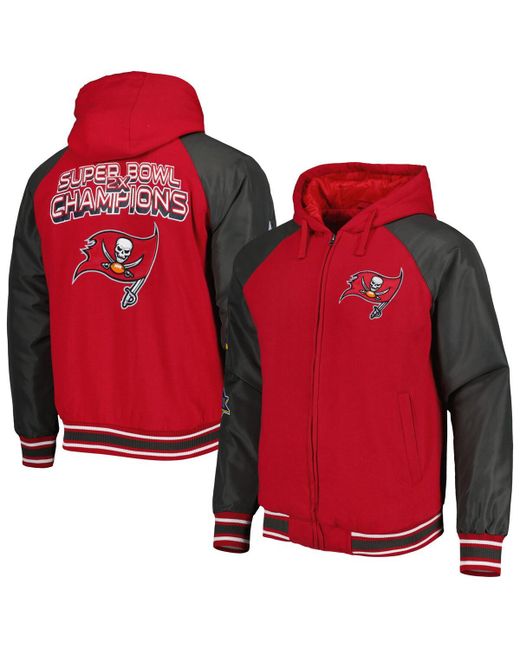 G-iii Sports By Carl Banks Tampa Bay Buccaneers Defender Raglan Full-Zip Hoodie Varsity Jacket