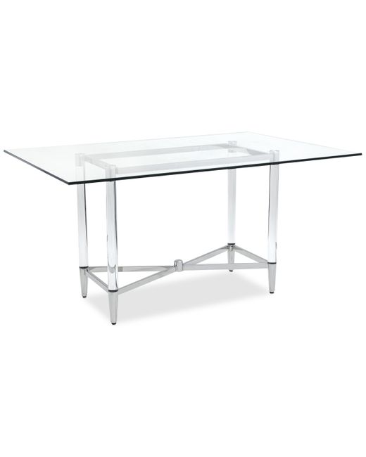 Macy's Marilyn Glass and Acrylic Rectangular Dining Table
