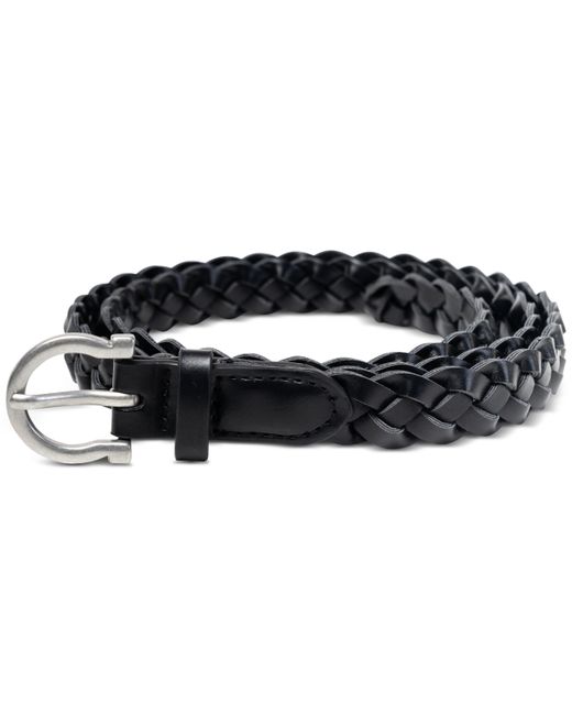 Style & Co Braided Faux-Leather Belt Created for