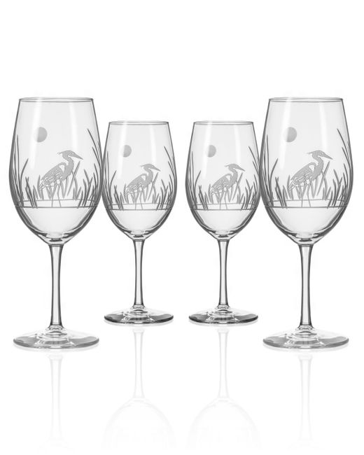 Rolf Glass Heron All Purpose Wine 18Oz Set Of 4 Glasses