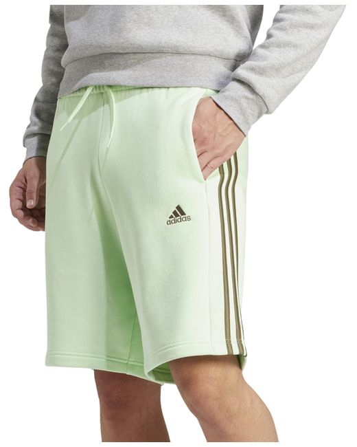 Adidas 3-Stripes 10 Fleece Shorts olive Strata