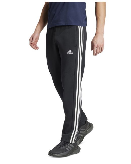 Adidas Essentials 3-Stripes Fleece Track Pants wht