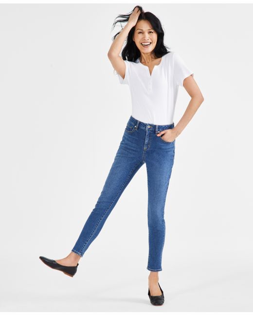 Style & Co Mid-Rise Curvy Skinny Jeans Created for