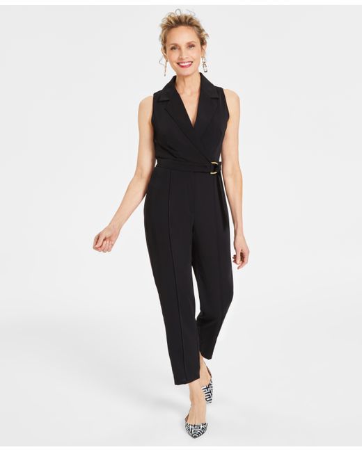 I.N.C. International Concepts Notched Collar Jumpsuit Created for