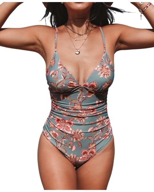 Cupshe V Neck One Piece Swimsuit