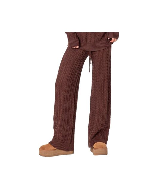Edikted Jelena relaxed cable knit pants