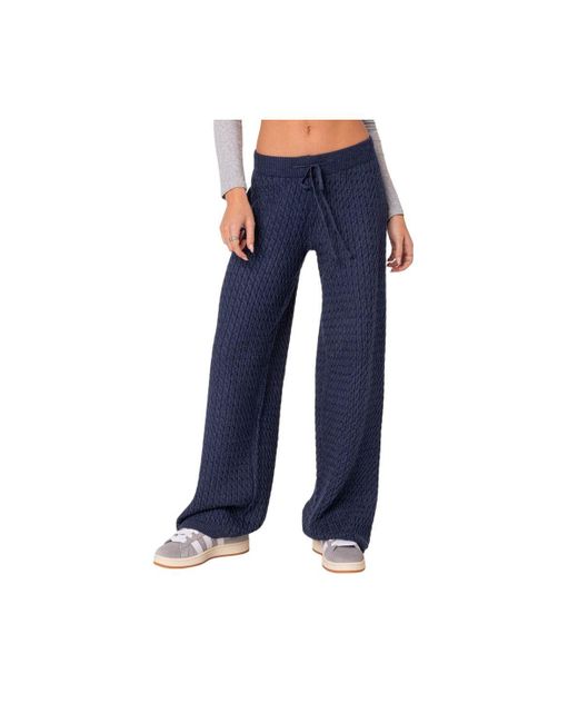 Edikted Portia relaxed cable knit pants