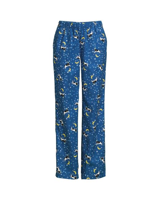 Lands' End Print Flannel Pajama Pants