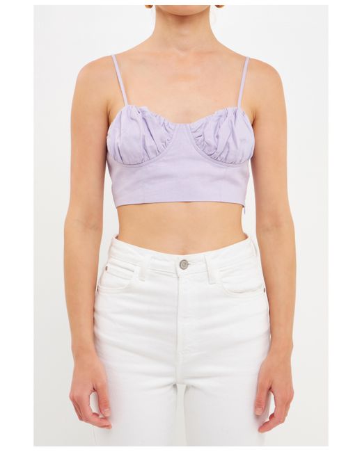 Endless Rose Corset Ruched Linen Top