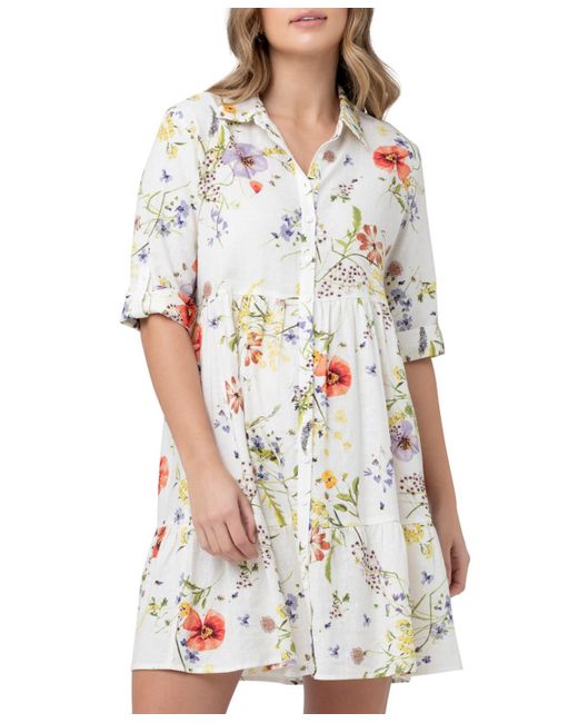 Ripe Maternity Maternity Bloom Button Through Shirt Dress