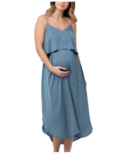 Ripe Maternity Maternity Nursing Slip Satin Dress