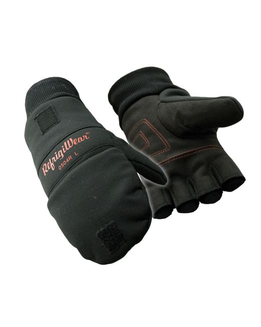 Refrigiwear Fleece Lined Fiberfill Insulated Softshell Convertible Mitten Gloves