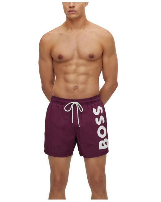 Hugo Boss Boss by Large Contrast Logo Quick-Drying Swim Shorts