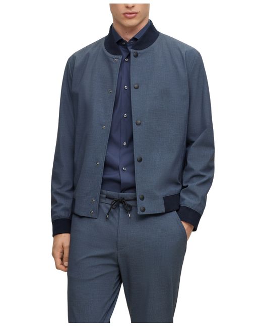 Hugo Boss Boss by Micro-Patterned Performance Slim-Fit Jacket