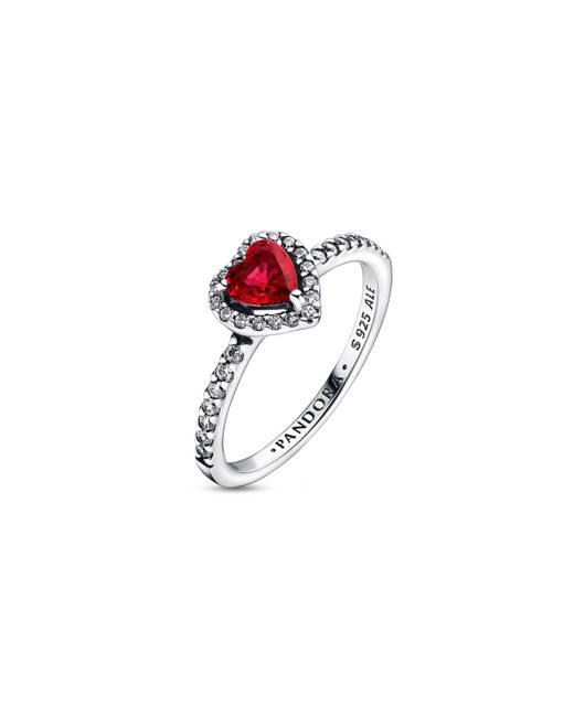 Pandora Crystal Stone Timeless Elevated Red Heart Ring