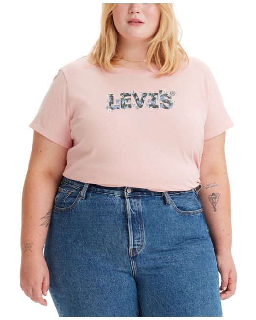 Levi's Trendy Plus Perfect Logo Cotton Short-Sleeve T-Shirt