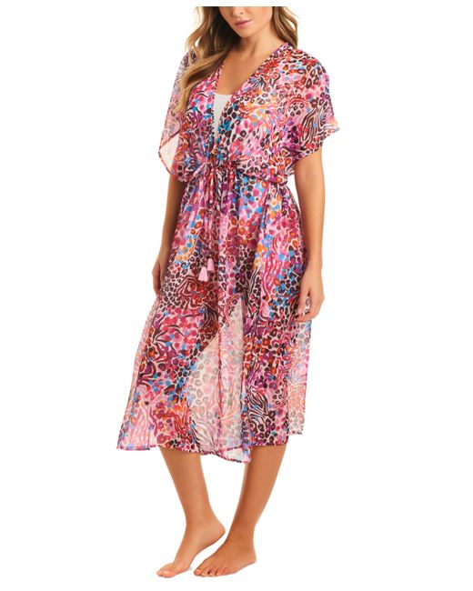 Jessica Simpson Abstract-Print Cover-Up Dress