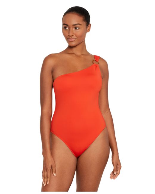 Lauren Ralph Lauren One-Shoulder Swimsuit