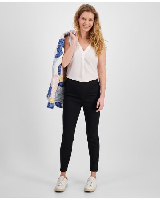 Style & Co Petite Mid-Rise Pull-On Jeggings Created for