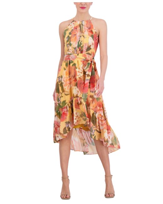Vince Camuto Floral-Print Halter Midi Dress