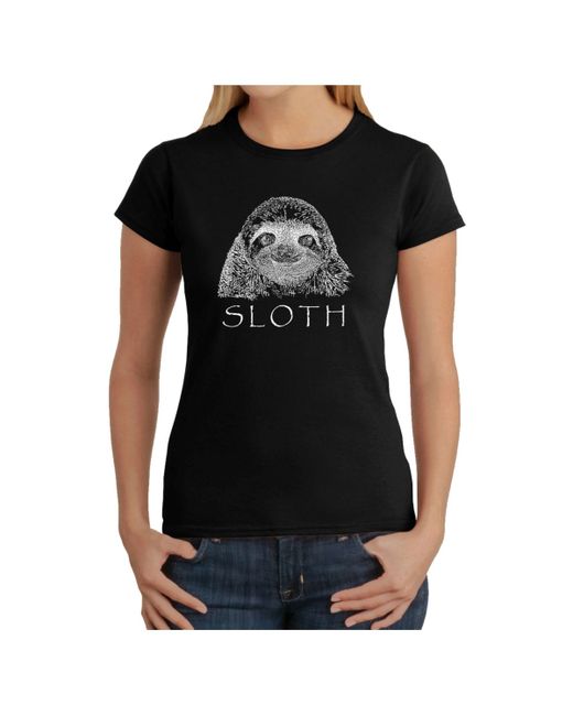 La Pop Art Word Art T-Shirt Sloth
