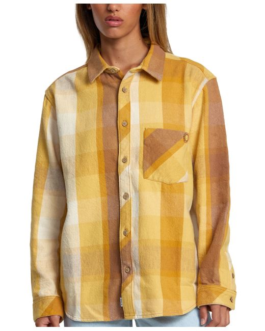 Rvca Juniors Breeze Cotton Flannel Button-Down Shirt