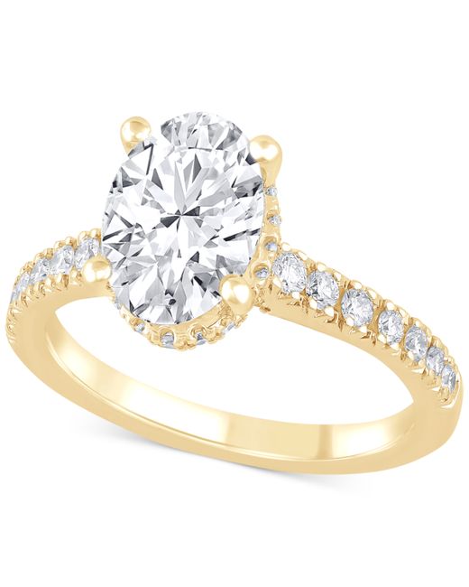 Badgley Mischka Certified Lab Grown Diamond Oval Engagement Ring 2-1/2 ct. t.w. 14k Gold