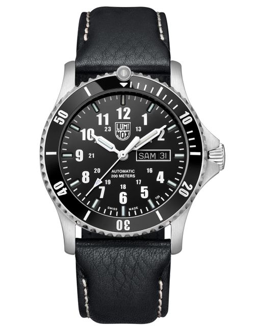 Luminox Swiss Automatic Sport Timer Leather Strap Watch 42mm