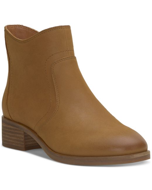 Lucky Brand Pattrik Stacked-Heel Ankle Booties
