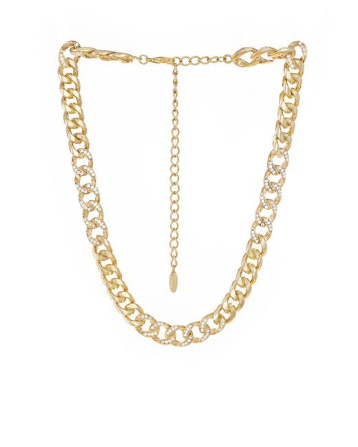 Ettika Bold and Crystal Link Chain Necklace