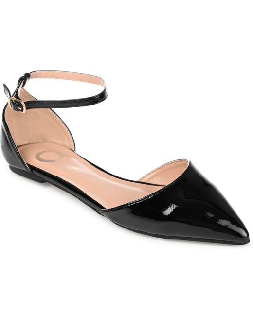 Journee Collection Reba Ankle Strap Pointed Toe Flats