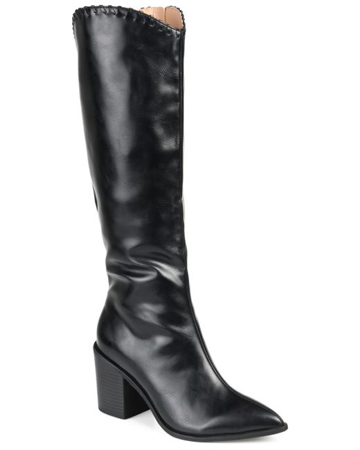 Journee Collection Daria Wide Calf Cowboy Knee High Boots