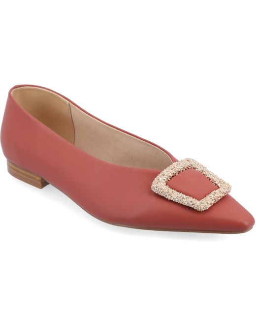 Journee Collection Tru Comfort Foam Slip On Slim Squared Off Pointed Toe Flats