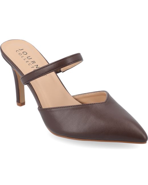 Journee Collection Pointed Toe Slip On Pumps