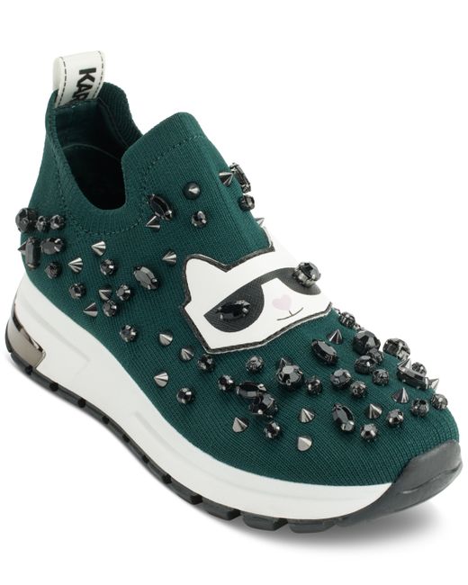 Karl Lagerfeld Malna Embellished Pull-On Sneakers