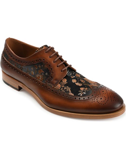 Taft Preston Leather and Jacquard Wingtip Dress Shoes
