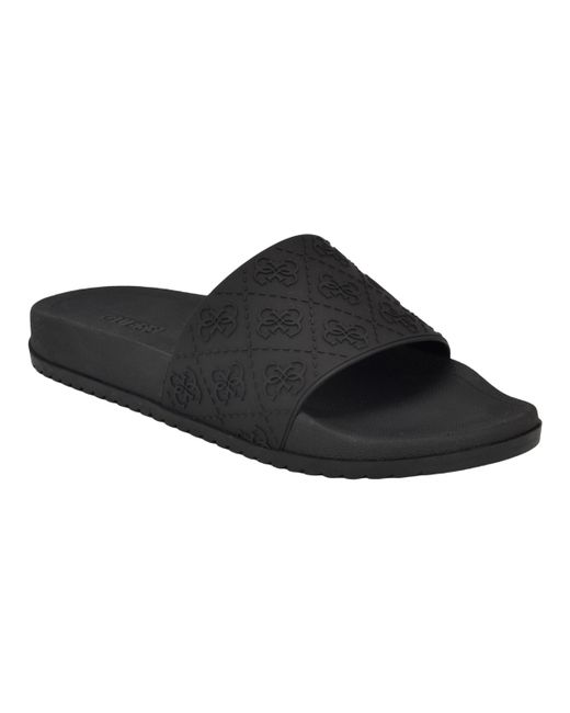 Guess Oiyan Embossed Branded Fashion Slide Sandal