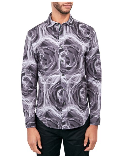 Society Of Threads Regular-Fit Non-Iron Performance Stretch Abstract Floral Button-Down Shirt