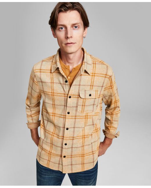 And Now This Regular-Fit Plaid Button-Down Shirt Created for