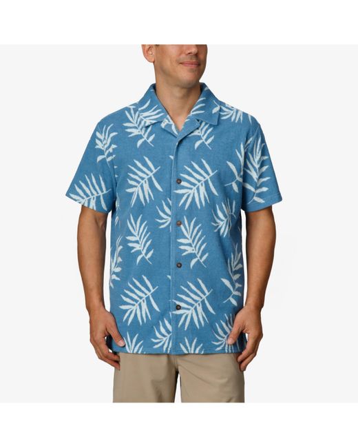 Reef Mens Kenji Knit Short Sleeve Button Up Shirt