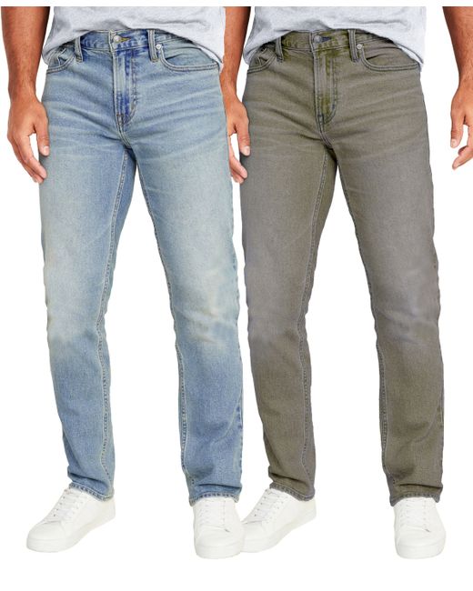 Blu Rock Flex Stretch Slim Straight Jeans Pack of 2 Gray