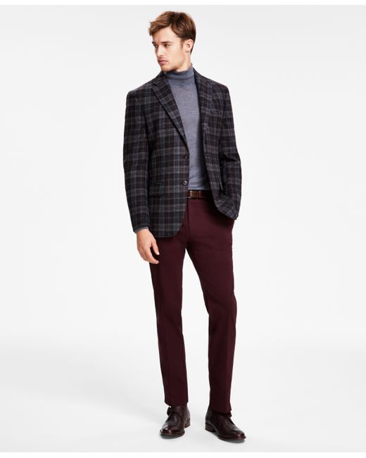 Tommy Hilfiger Modern-Fit All Wool Sport Coats brown
