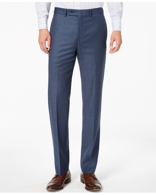 Calvin Klein Solid Classic-Fit Suit Pants