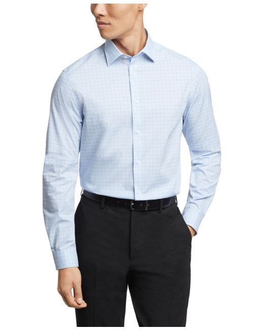 Michael Kors Regular-Fit Comfort Stretch Check Dress Shirt