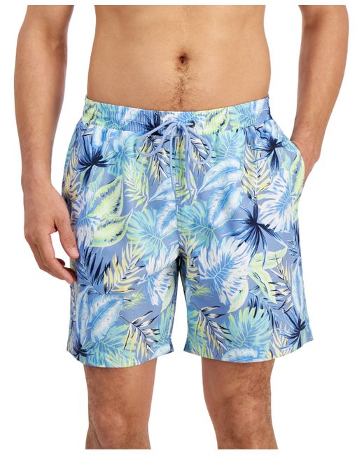 Club Room Bello Floral-Print Quick-Dry 7 Swim Trunks Created for