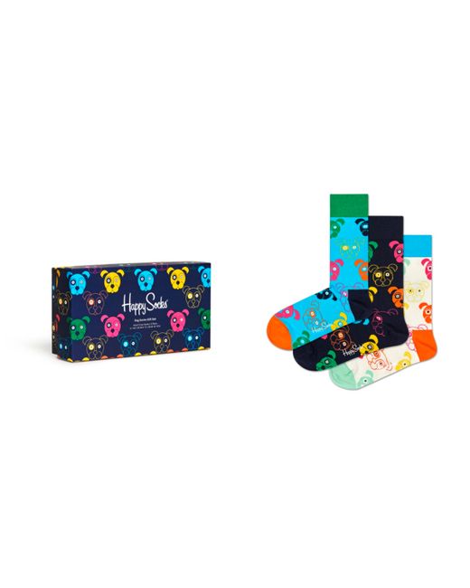 Happy Socks Mixed Dog Socks Gift Set Pack of 3