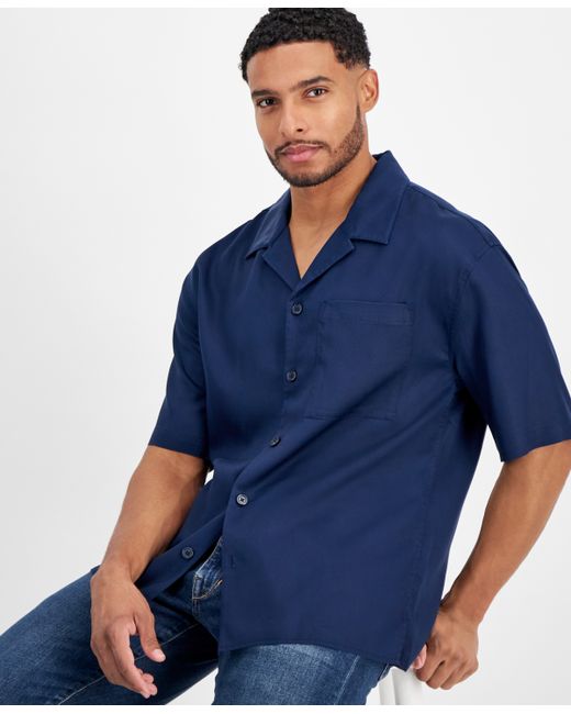 I.N.C. International Concepts Erik Regular-Fit Button-Down Camp Shirt Created for