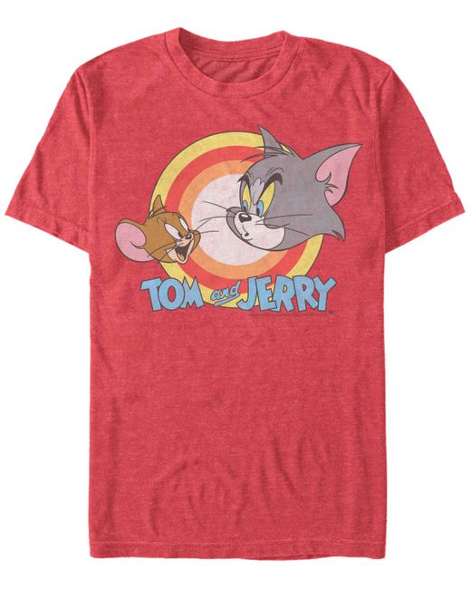 Fifth Sun Tom Jerry Faces and Logo Short Sleeve T-shirt